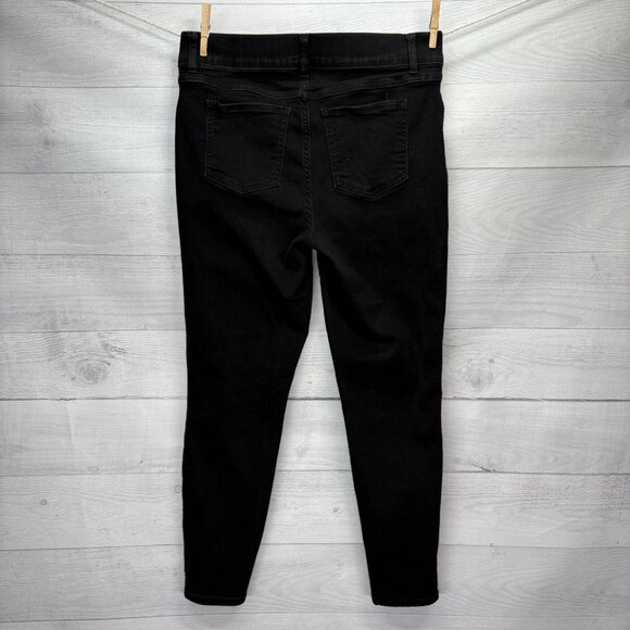 Spanx Ankle Skinny Jeans Womens Size Large Black Stretch Pull On Flattering Fit - Picture 6 of 11